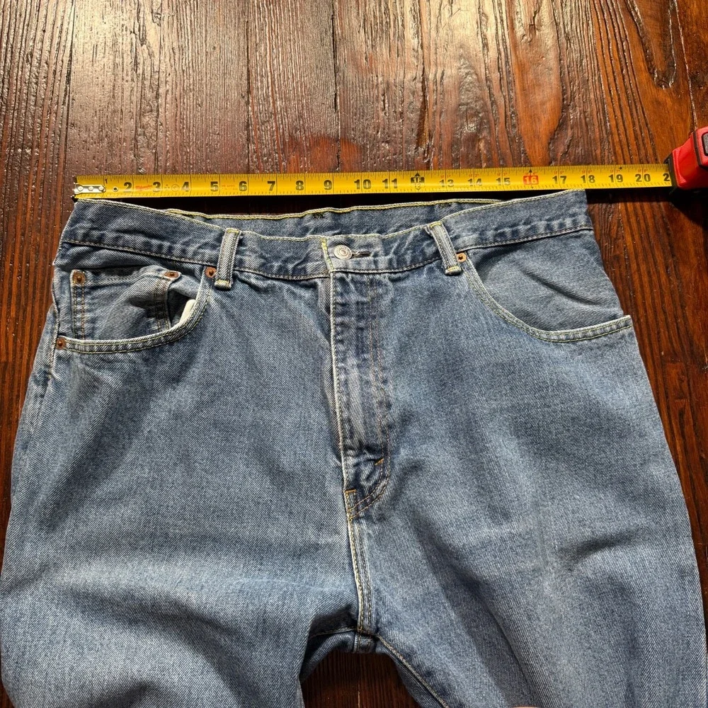 Levis 517 Jeans Mens 38x30‎ Blue Bootcut Fade Whiskers Cowboy Western